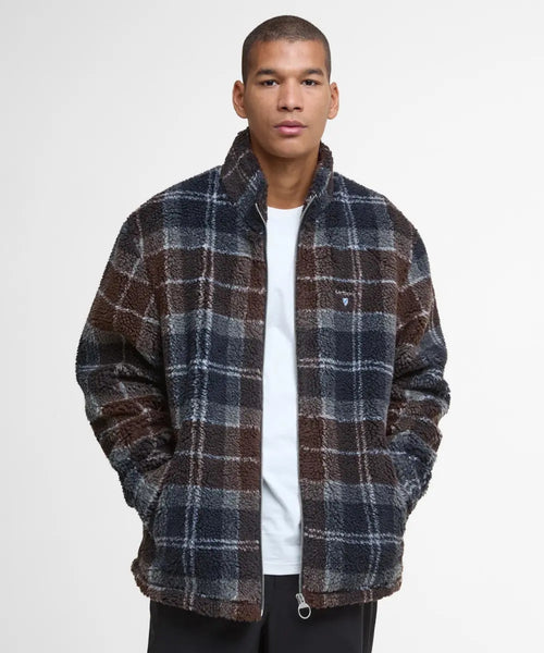 Barbour Tartan Sherpa Fleece | Nacht Blauw