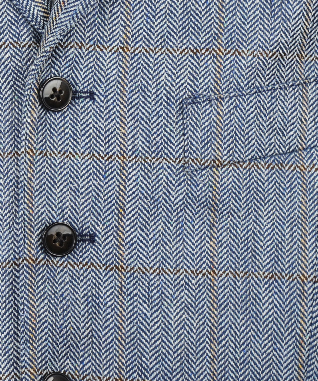 Gilet Zijde | Grijs Blauw Ruit