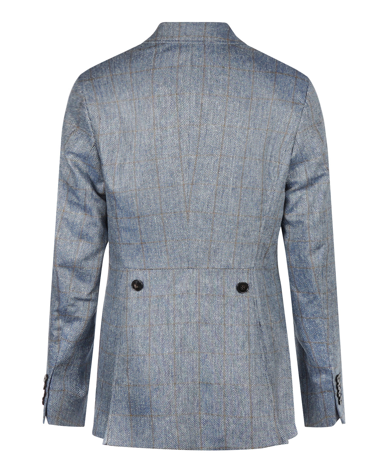 Zijden Colbert Dames | Blauw Grijs Ruit