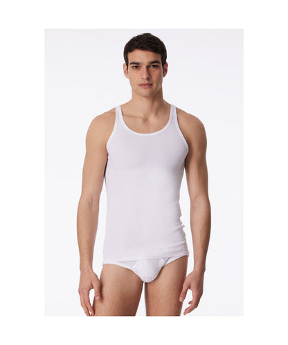 singlet smooth cotton | White