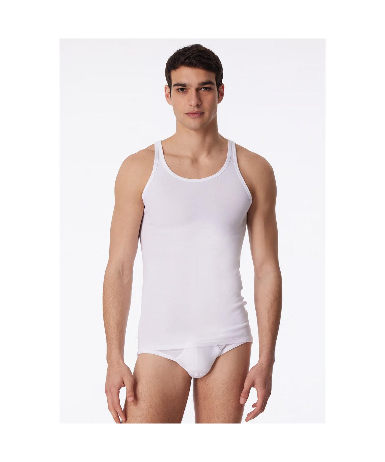singlet smooth cotton | White