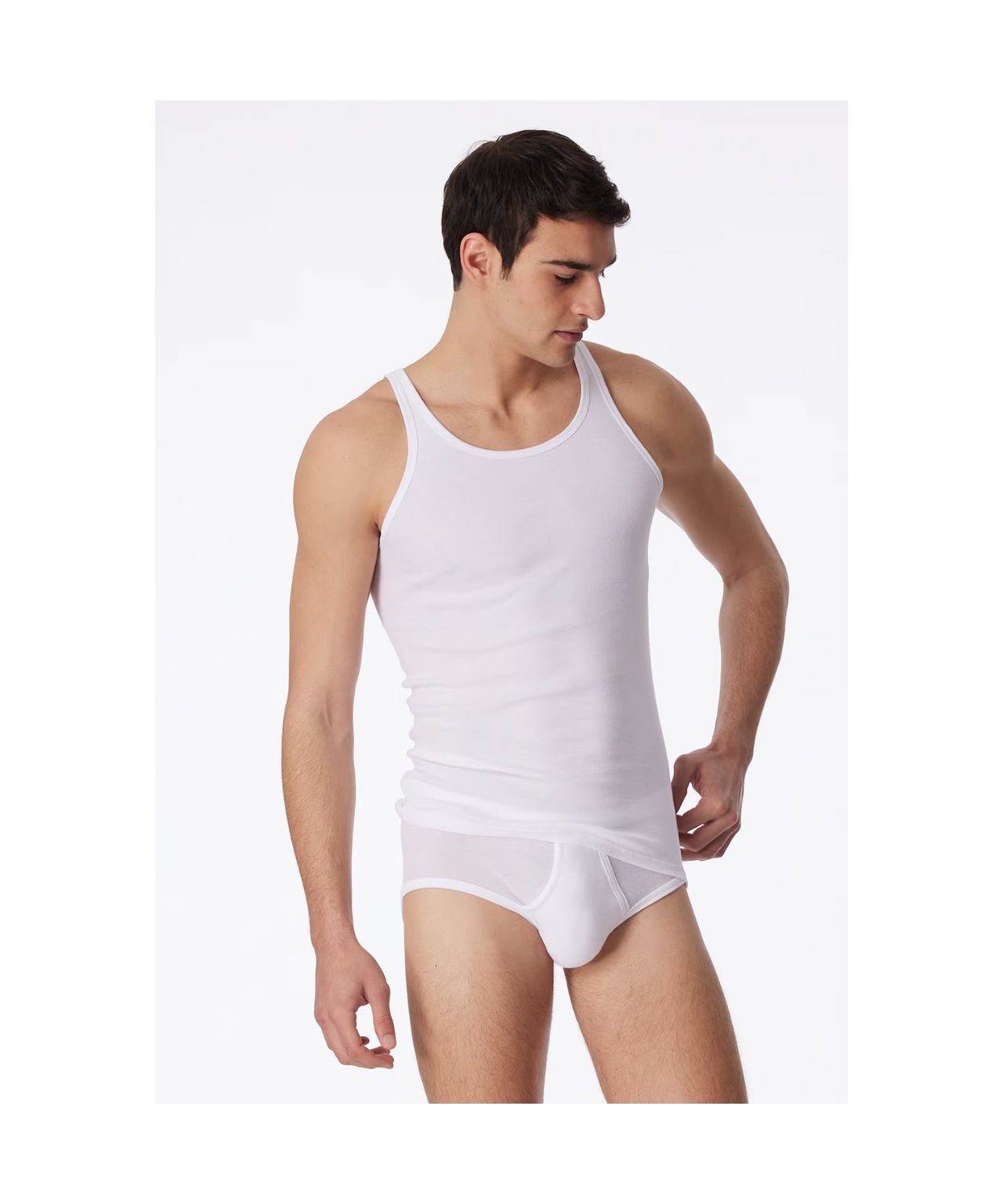 singlet smooth cotton | White