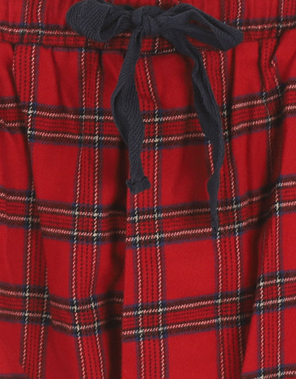 Luxuriöser Flanell-Pyjama | Rot