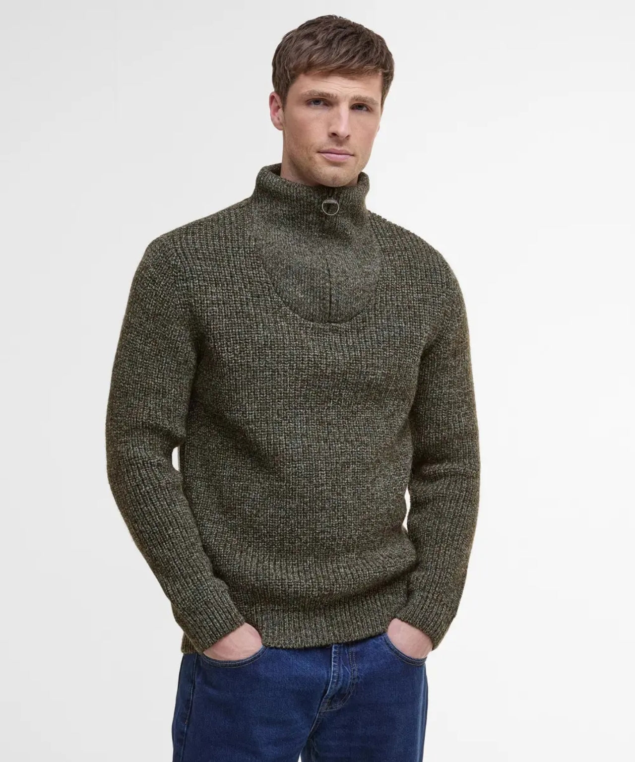 Barbour New Tyne Half Zip Jumper | Grey