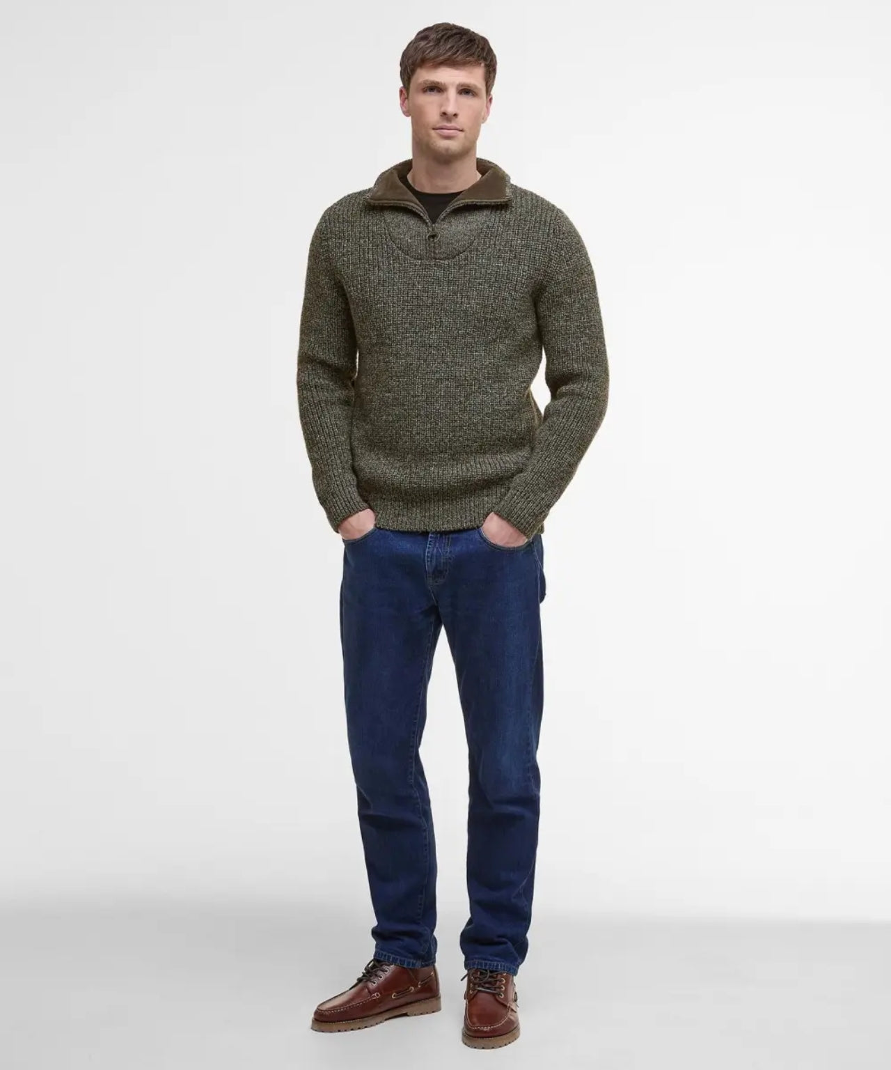 Barbour New Tyne Half Zip Jumper | Grey