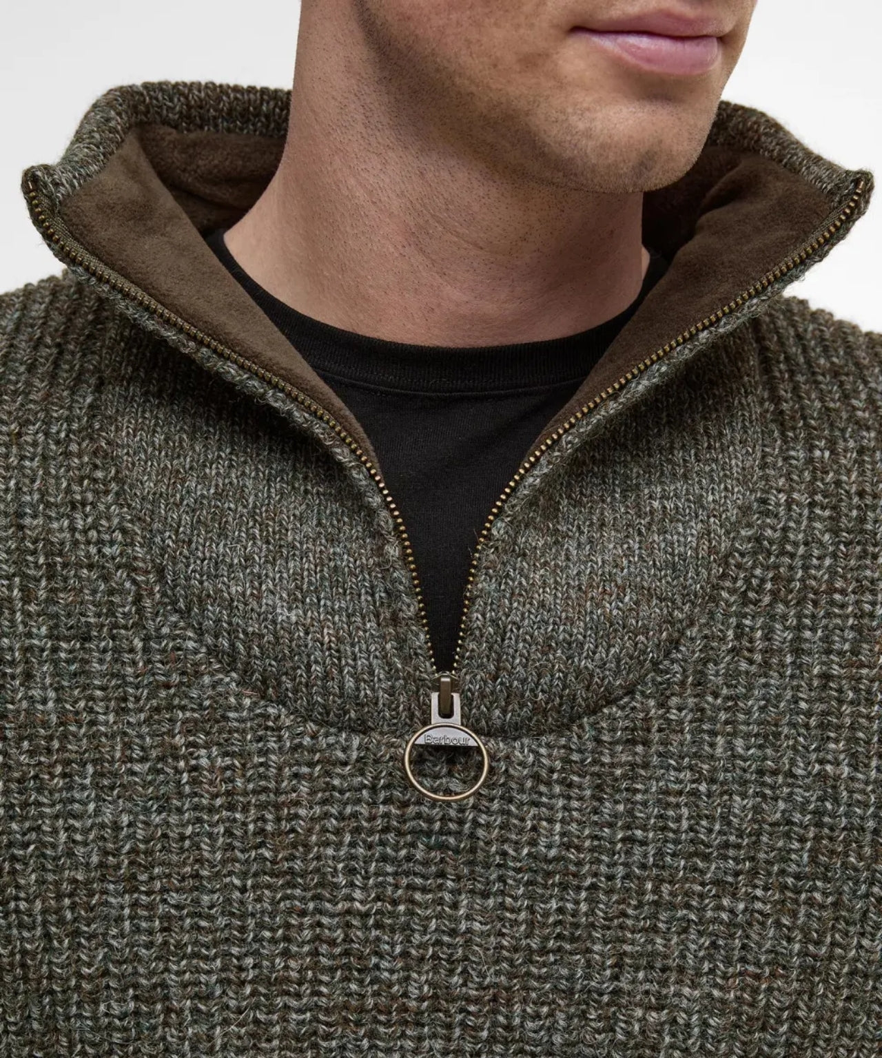 Barbour New Tyne Half Zip Jumper | Grey