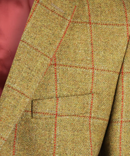 Lovat Tweed Colbert | Groen met Bordeaux ruit