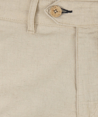 Linnen Katoen Chino Derby  | Licht Beige