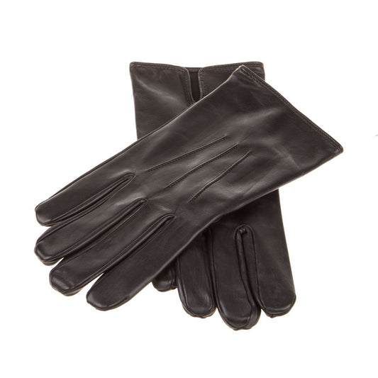 Lederhandschuh mit Kaschmirfutter | Schwarz