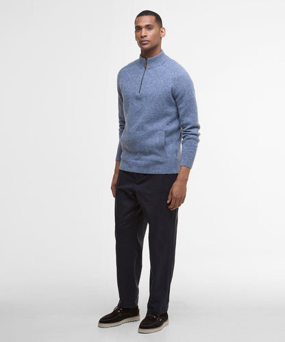 Barbour Talder Half Zip Strickpullover | Blau