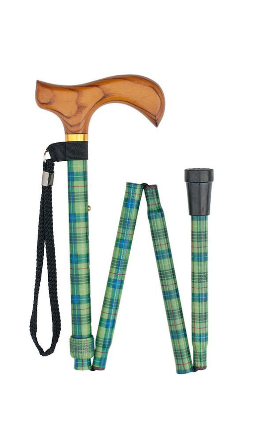 Faltbarer Gehstock | Tartan