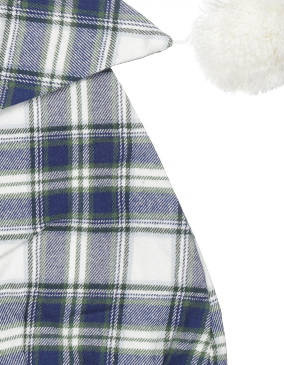 Flannel Nightcap | Wit/Blauw grote ruit