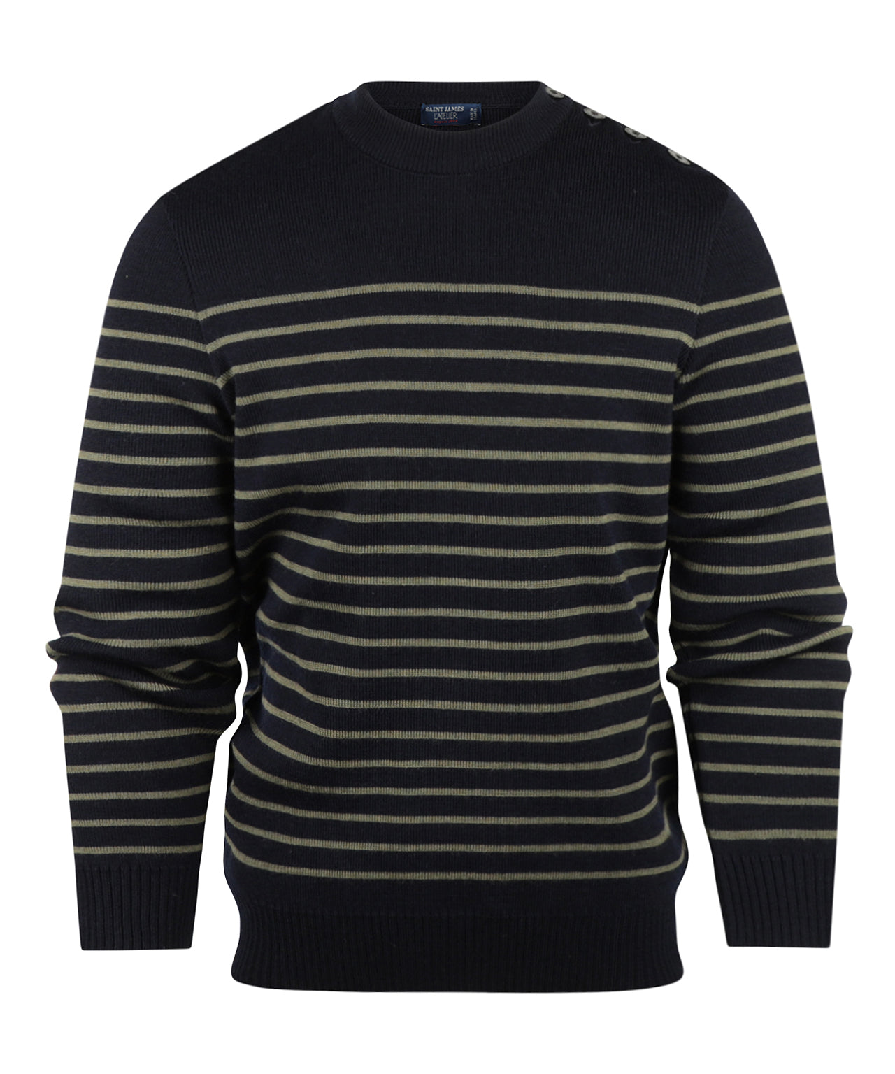 Saint James Pullover BinicII Round Neck | Green