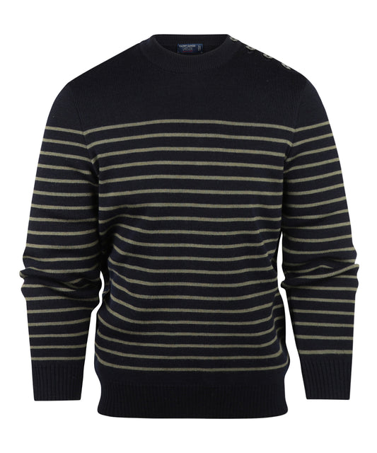 Saint James Pullover BinicII Round Neck | Green
