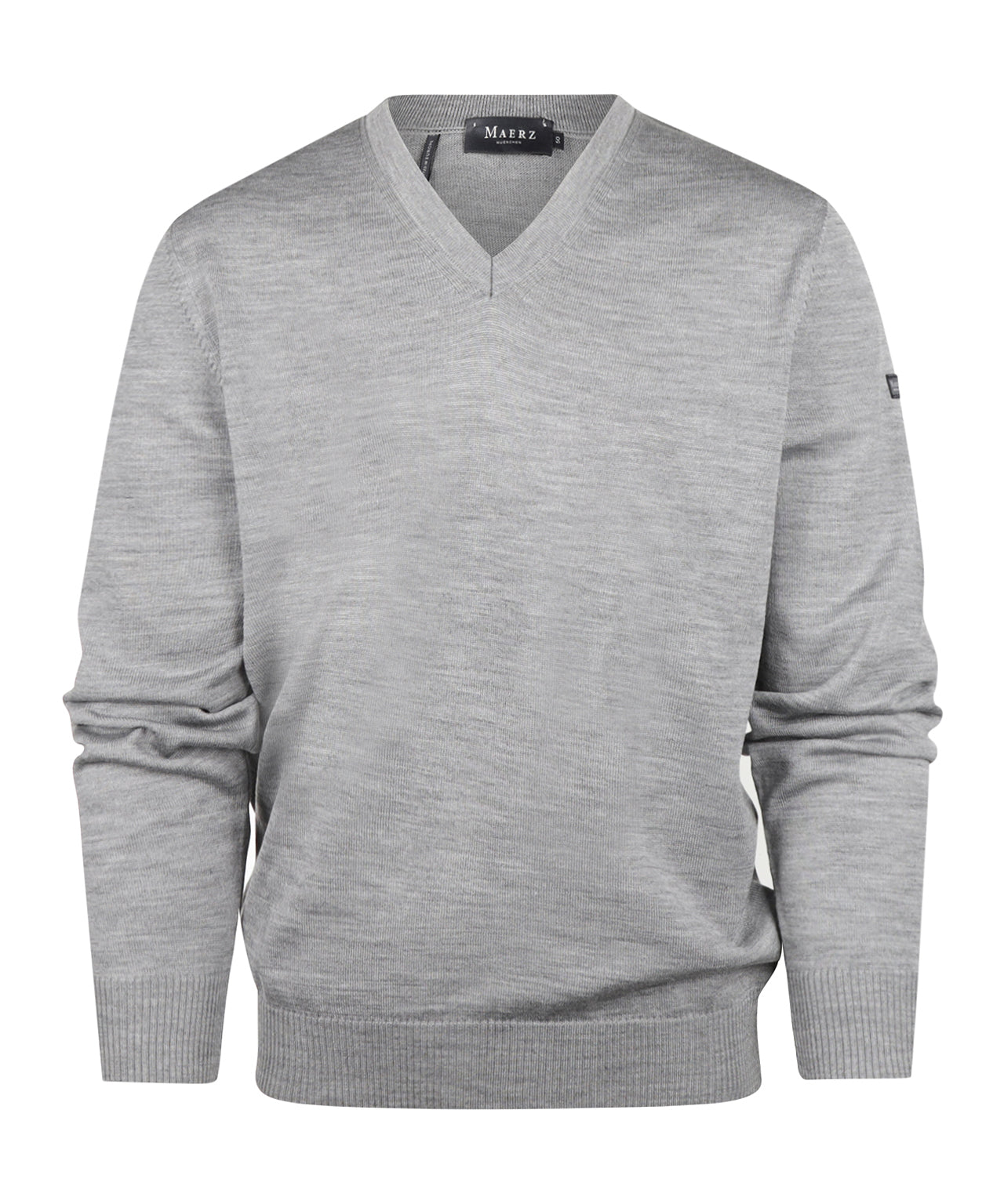 Merino wool v-neck sweater | Gray