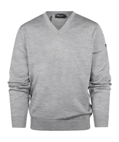 Merino wool v-neck sweater | Gray