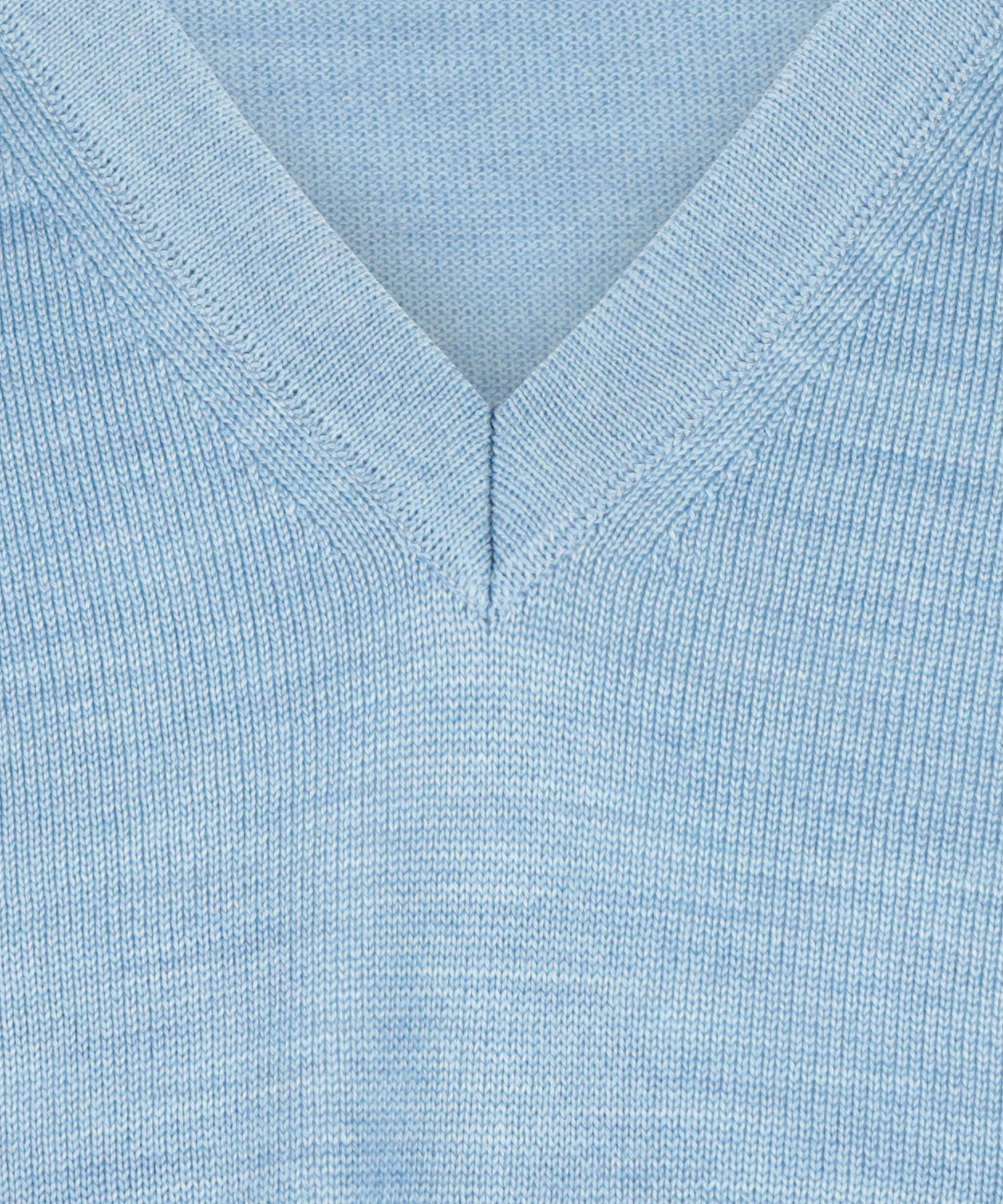 Merino wool v-neck sweater | Blue