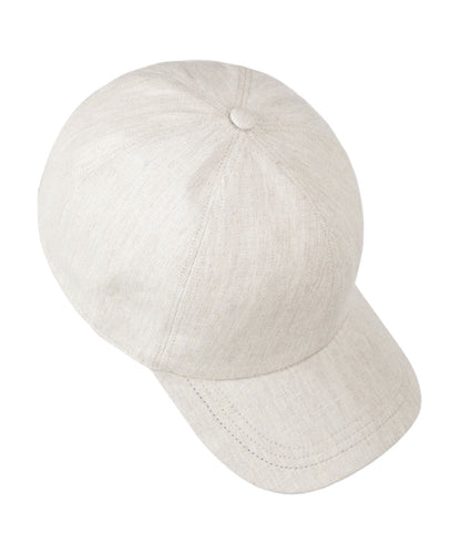 Baseballkappe aus Baumwolle/Leinen | Braun