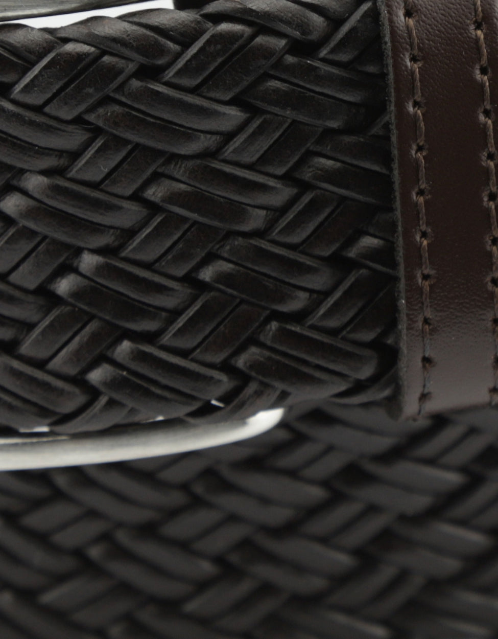 Geflochtener Ledergürtel | Braun