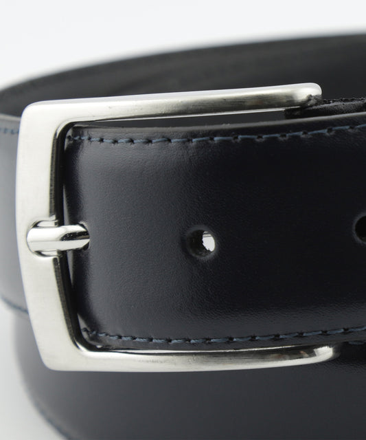 Leather belt | Navy Blue