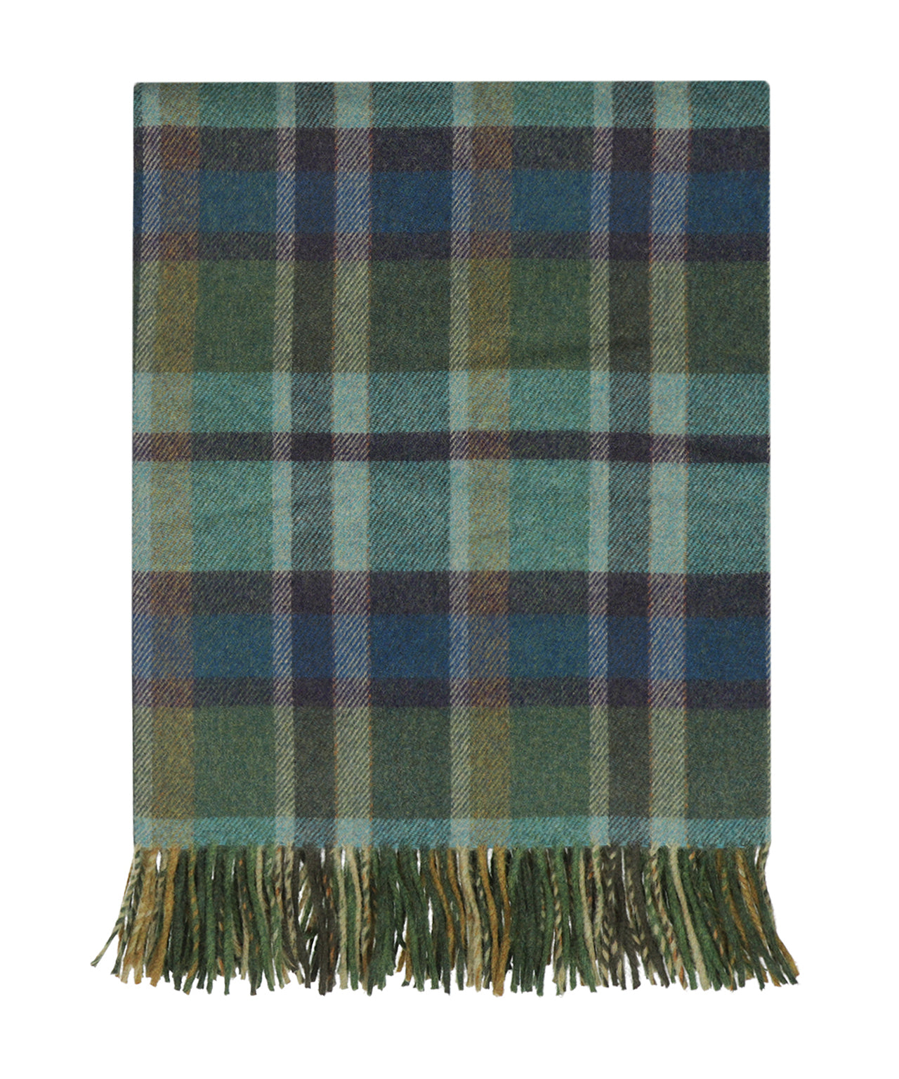 Plaid Lamswol | Green Blue Tartan
