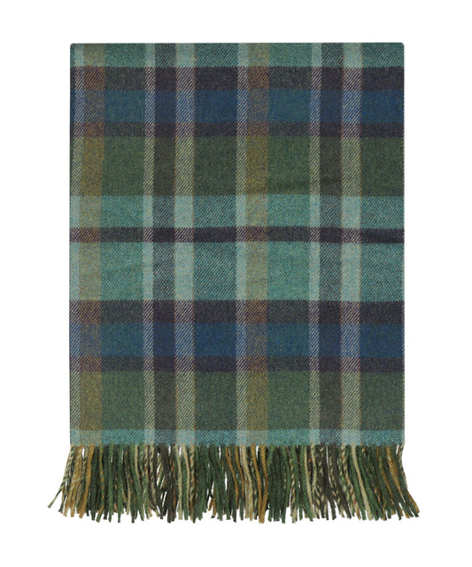 Plaid Lamswol | Green Blue Tartan