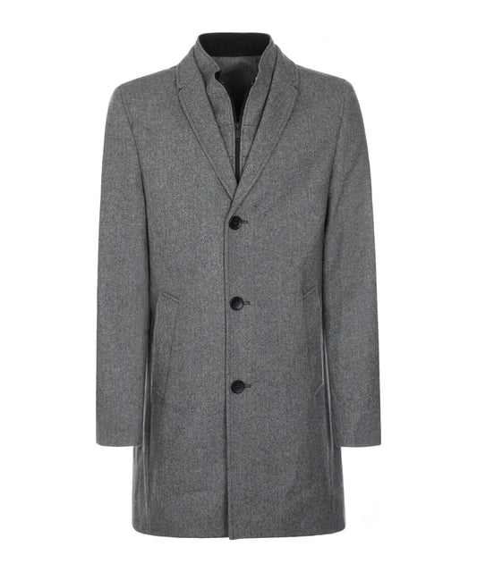 Long coat wool mix Hans | Grey