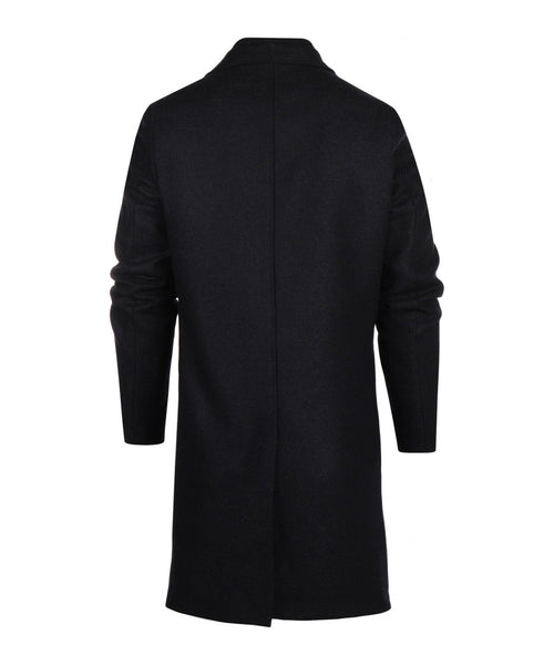 Lange jas Wolmix Hans | Blauw