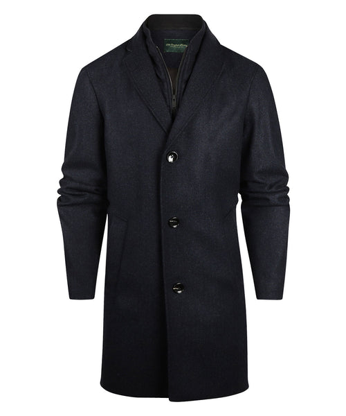 Lange jas Wolmix Hans | Blauw
