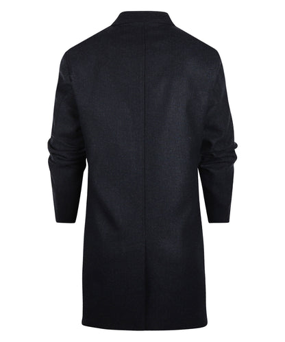 Long coat wool mix Hans | Blue