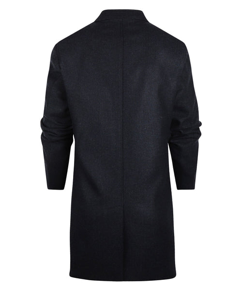 Lange jas Wolmix Hans | Blauw