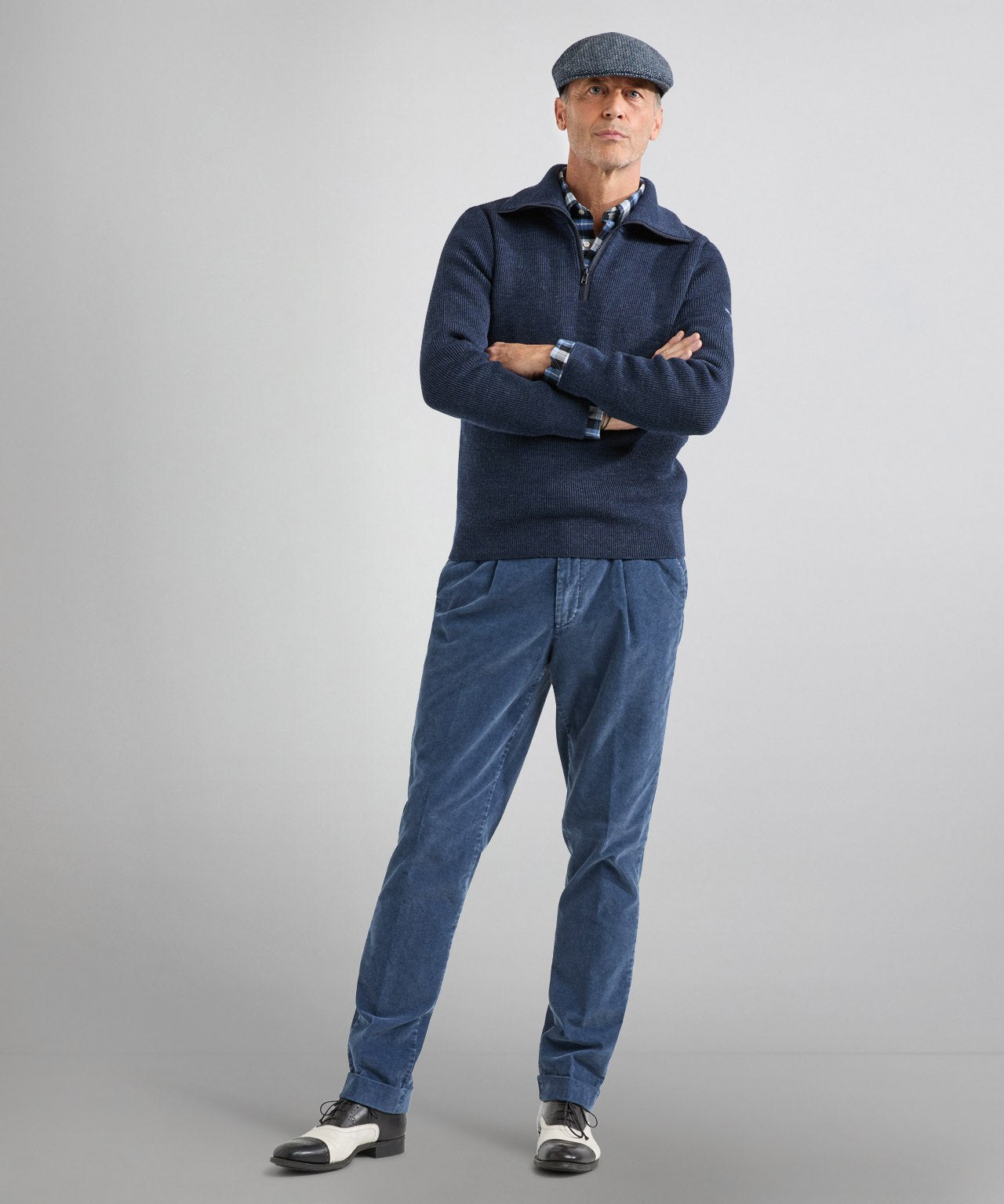 Rits Pullover Cotentin | Bleu Chine
