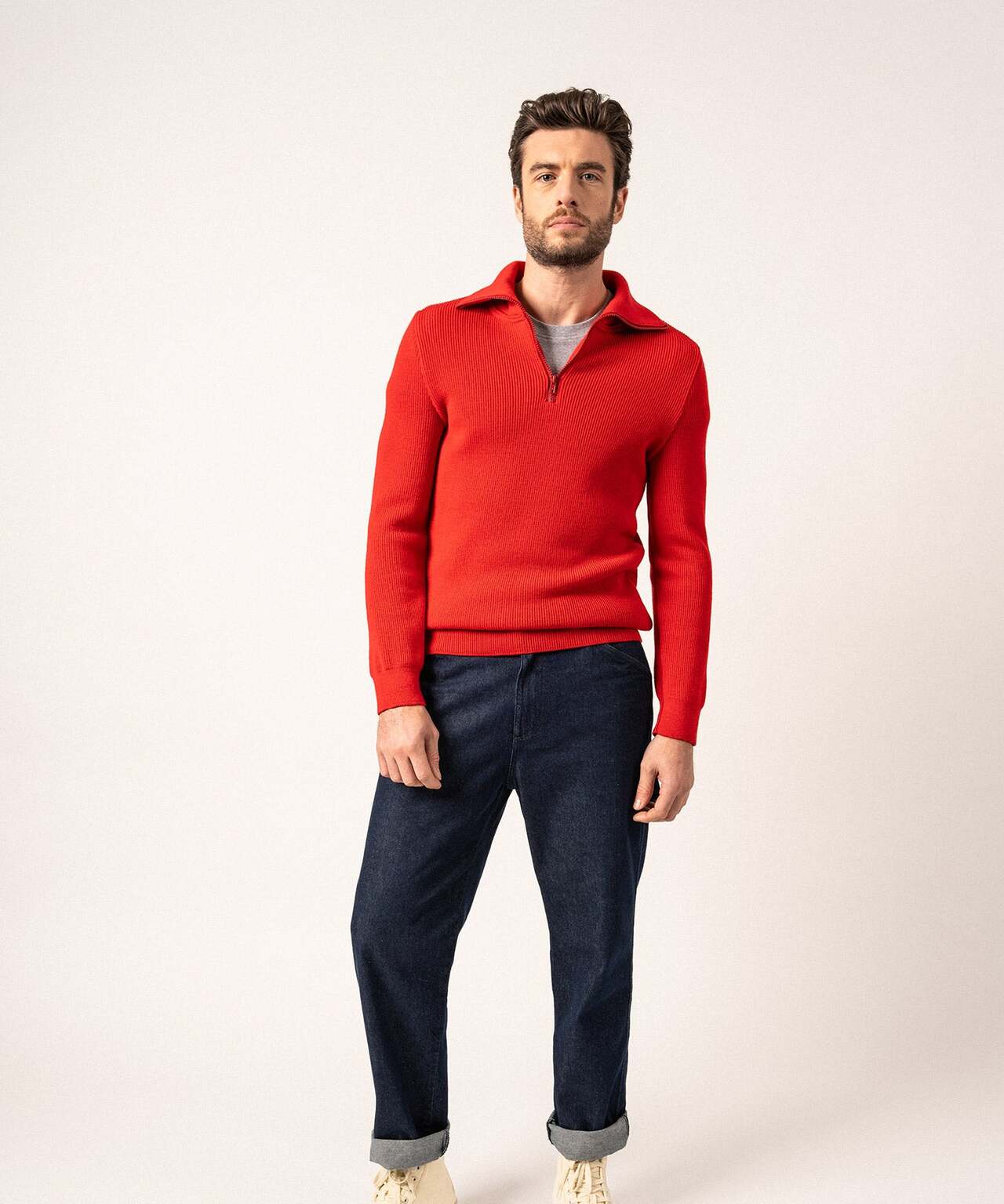 Rits Pullover Cotentin | Rouge