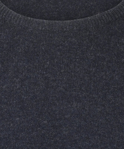 Pullover Lambswool round neck dutch fit | Oxford Blue