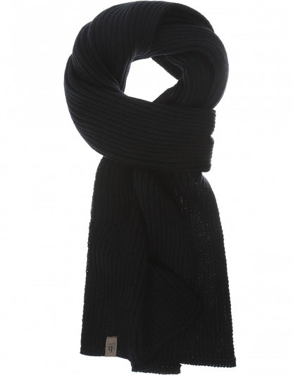 Gestrickter Wollschal | Schwarz