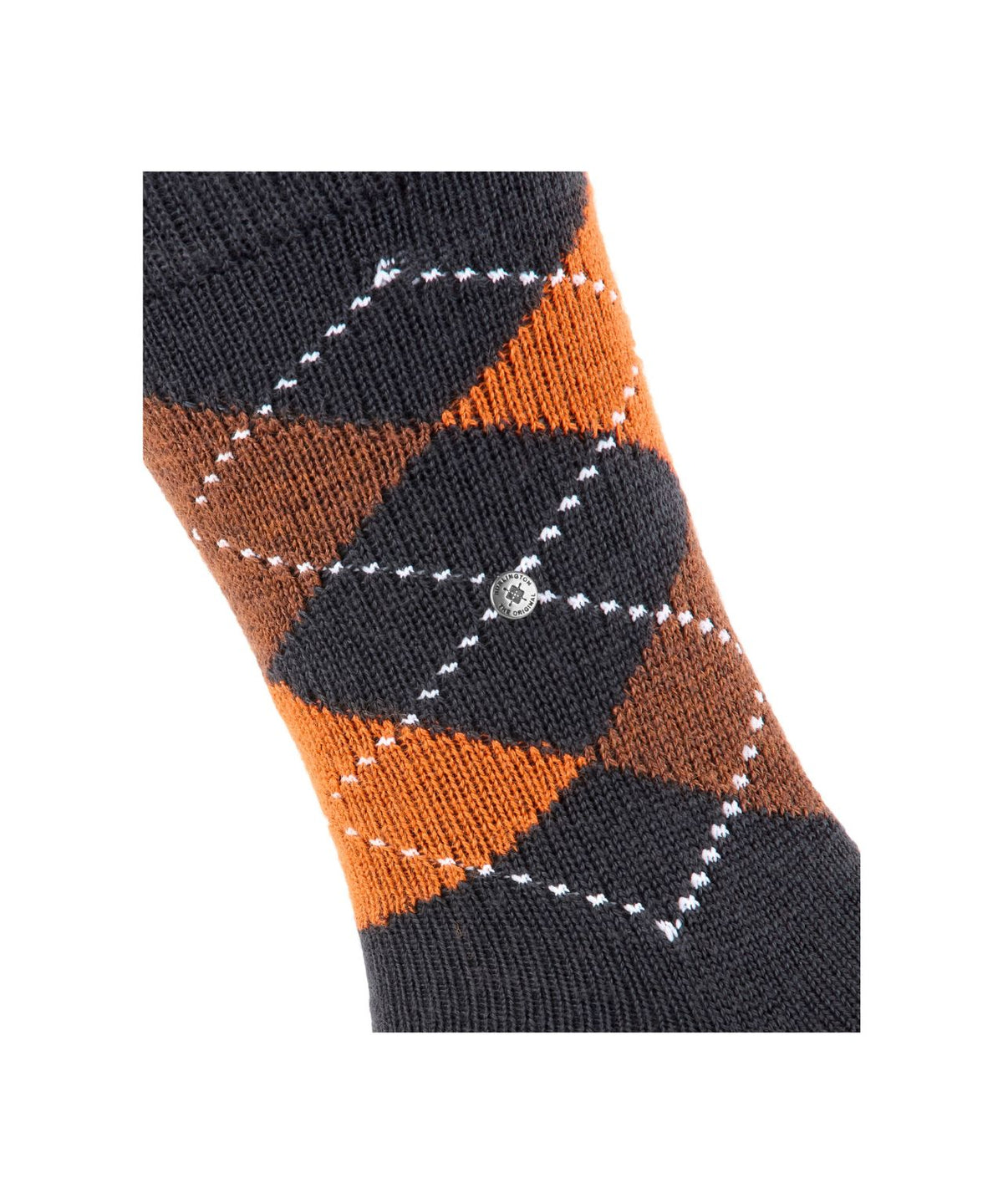 Preston Heren Sokken | Black Brown Orange Diamond Check