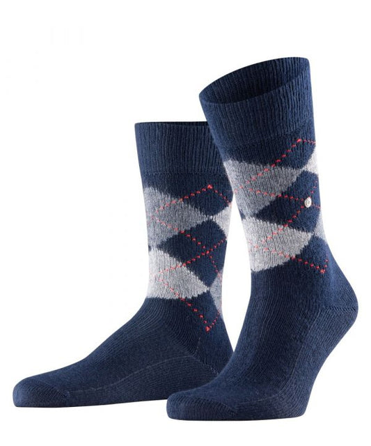 Preston Heren Sokken | Navy/Grey diamond check