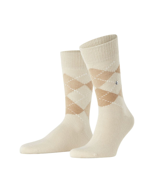 Preston Heren Sokken | Beige/Sand diamond check