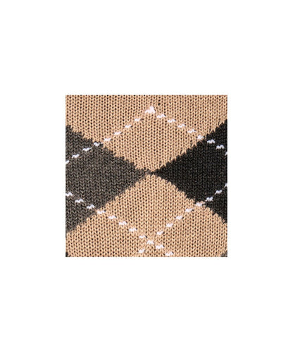 Preston Heren Sokken | Camel Navy Dark Green Diamond Check
