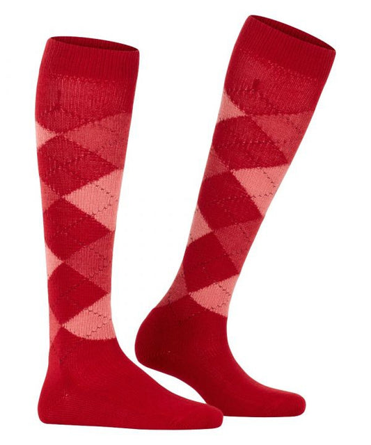 Whitby Kniekous | Red/Pink diamond check