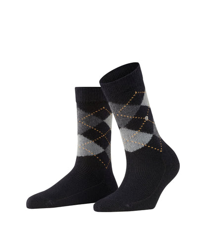 Whitby Damensocken | Schwarz