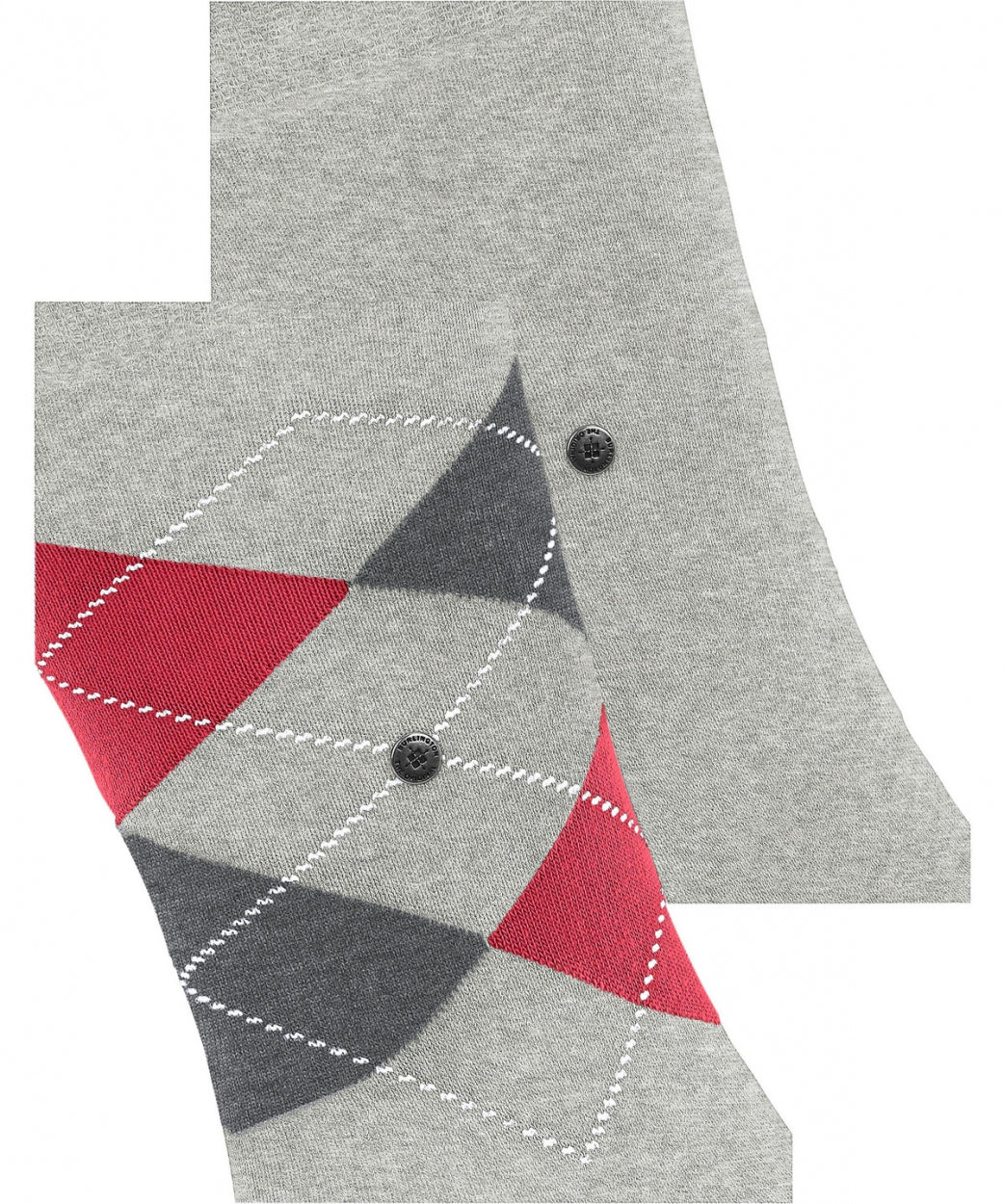 Alltagssocken mit Argyle-Muster, 2er-Pack | Grau