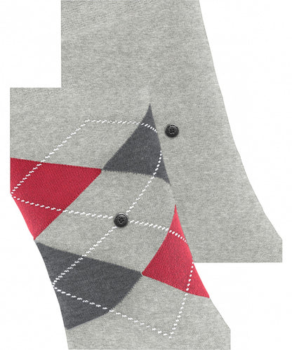 Alltagssocken mit Argyle-Muster, 2er-Pack | Grau