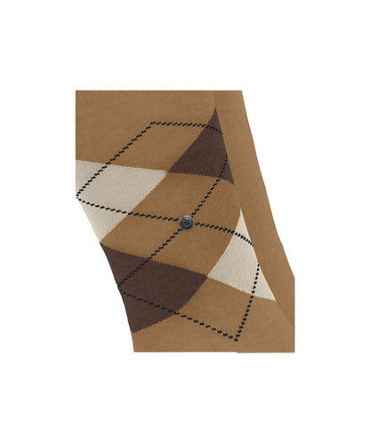 Alltagssocken mit Argyle-Muster, 2er-Pack | Braun