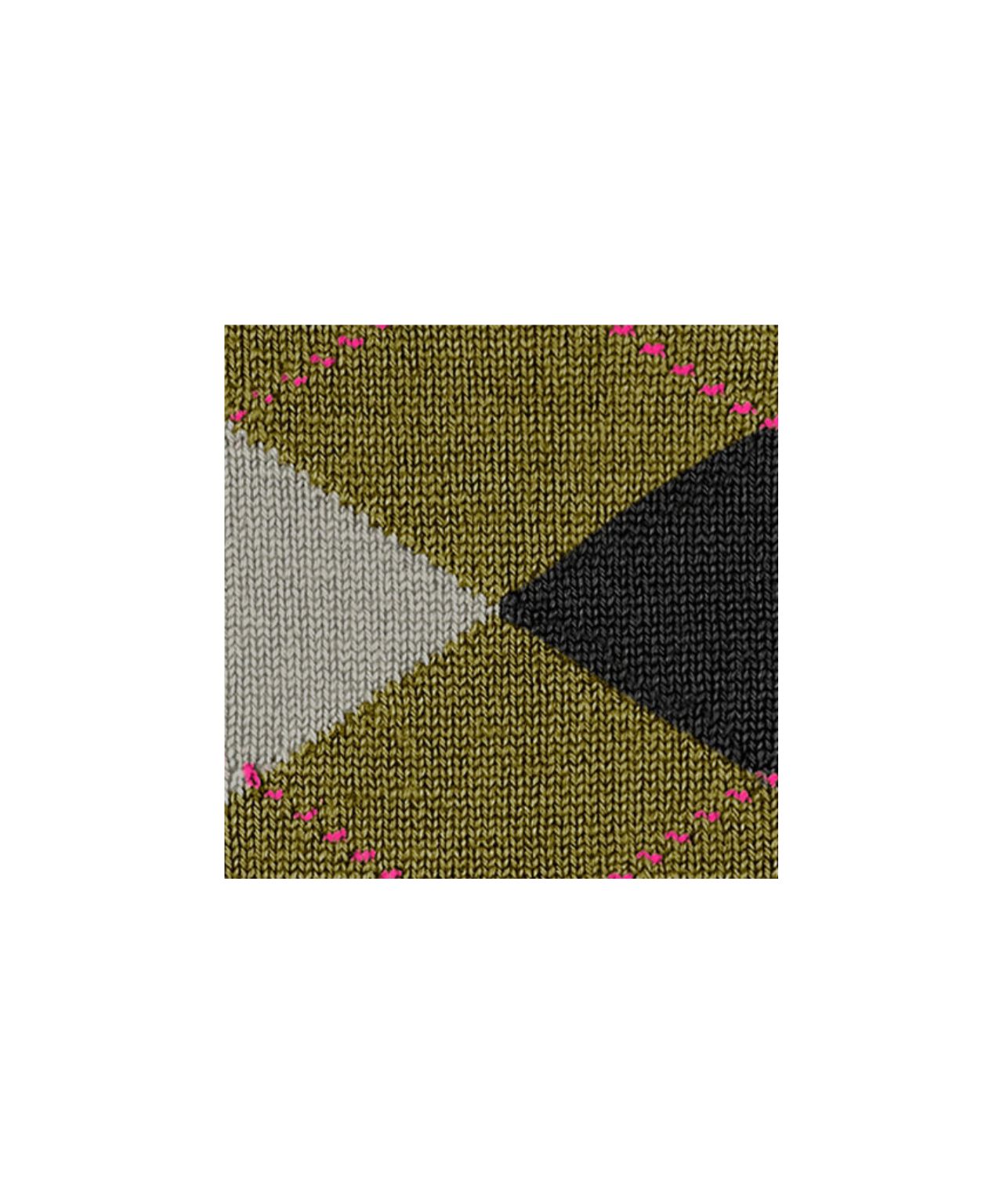 Marylebone Dames Sokken | Olive/Dar Green diamond check