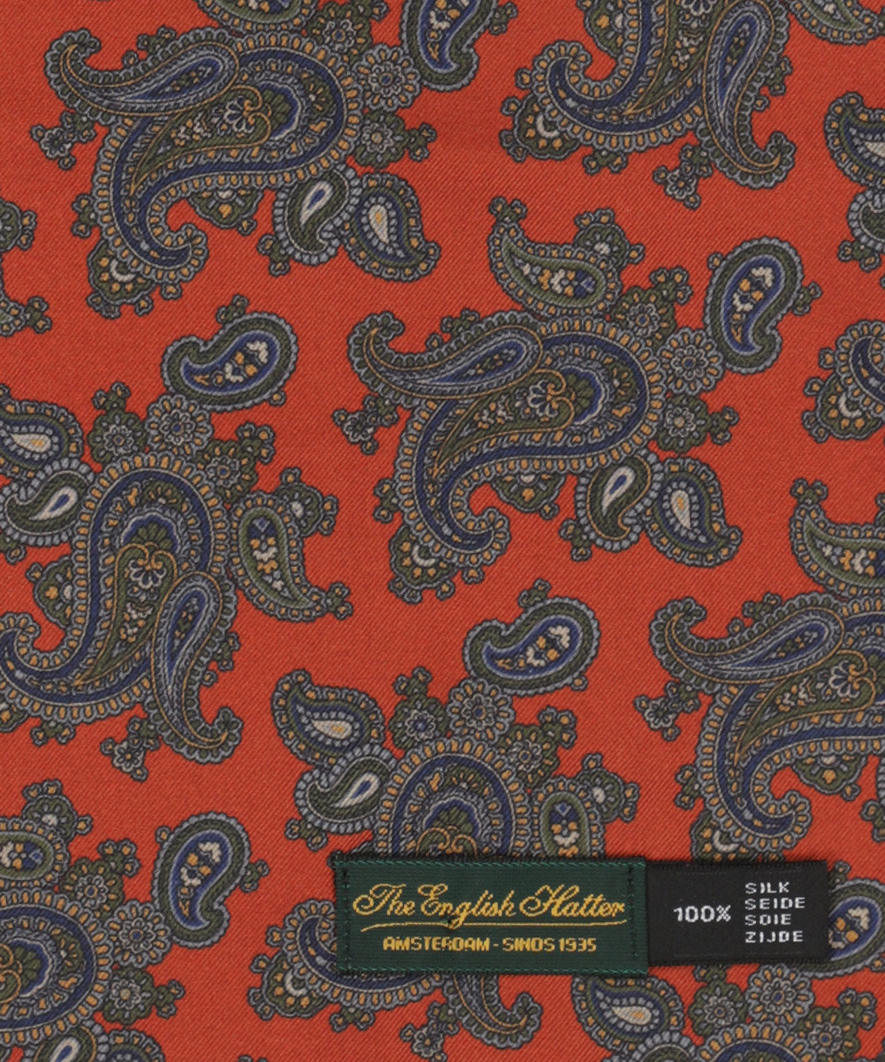 Sjaal Zijde/Wol | Rood Print