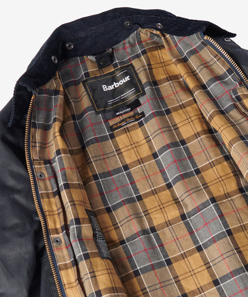 Waxed jacket Beaufort | Navy Blauw
