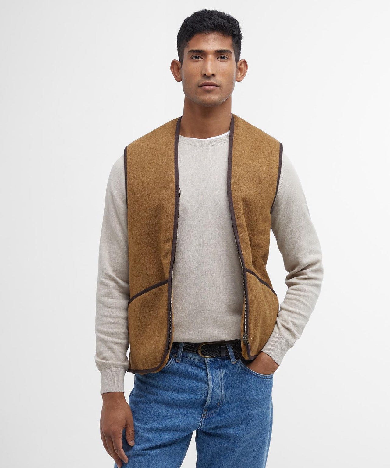 Warm Pile Liner bodywarmer | Brown
