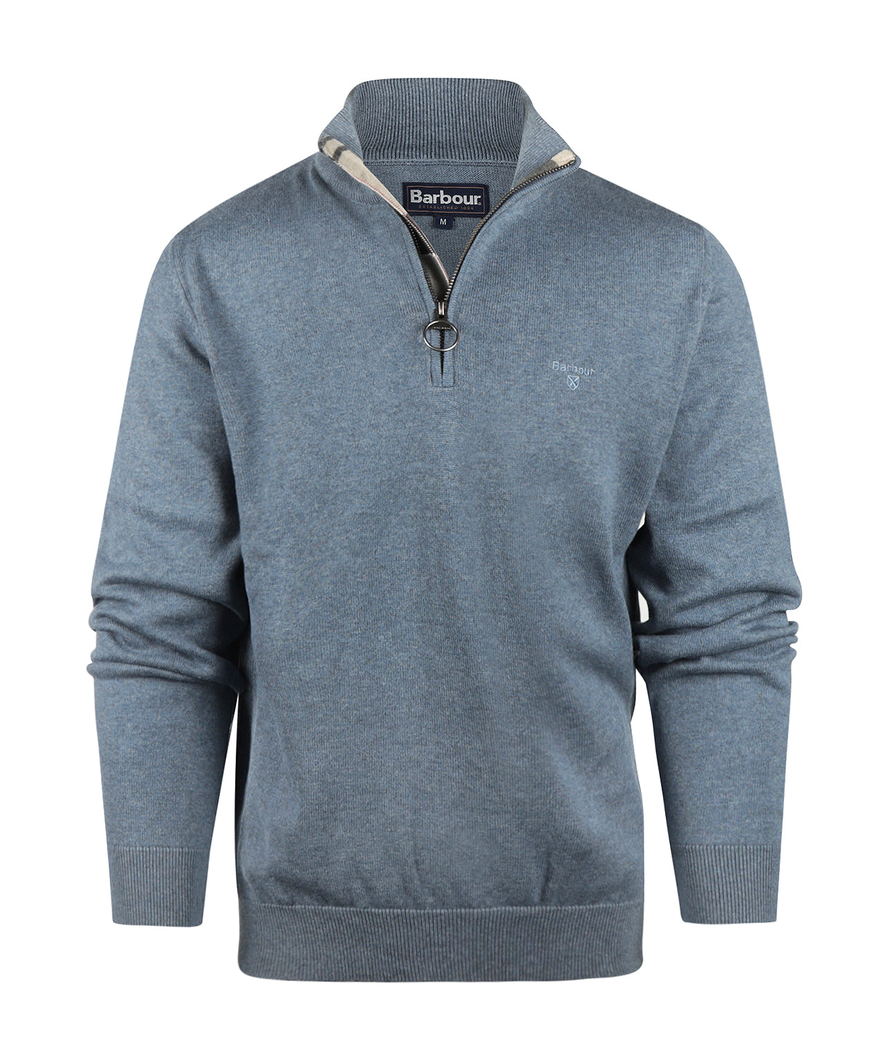 Cotton Half Zip | Dusk Blue