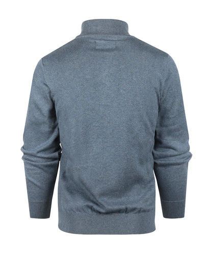 Cotton Half Zip | Dusk Blue